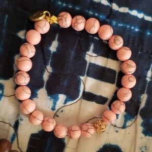 Pink with black markings erimish bracelet